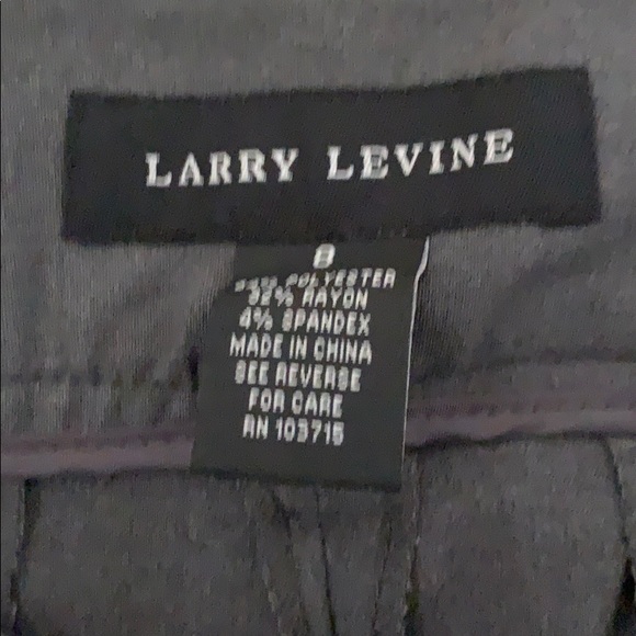 Size 8 Gray Larry Levine Women’s Pants - Picture 3 of 5